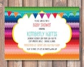 Rainbow Scallops Printable Invitation