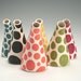 See Ya Later Tilt Vase Orange Hand Painted for Flowers