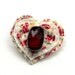 Felt brooch jewelry jewellery uk seller vintage Ruby Rock