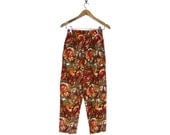 90s "Country Road" Seashell Print Pants Sz xs