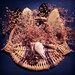 Circle of Life: Framed Mixed Media Wall Hanging with Rodent Skull, Dried Flowers and Insect Wings