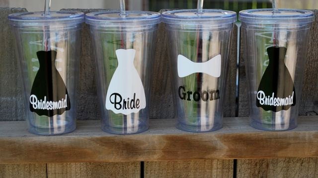 Personalized Wedding Party Insulated Acrylic Tumbler