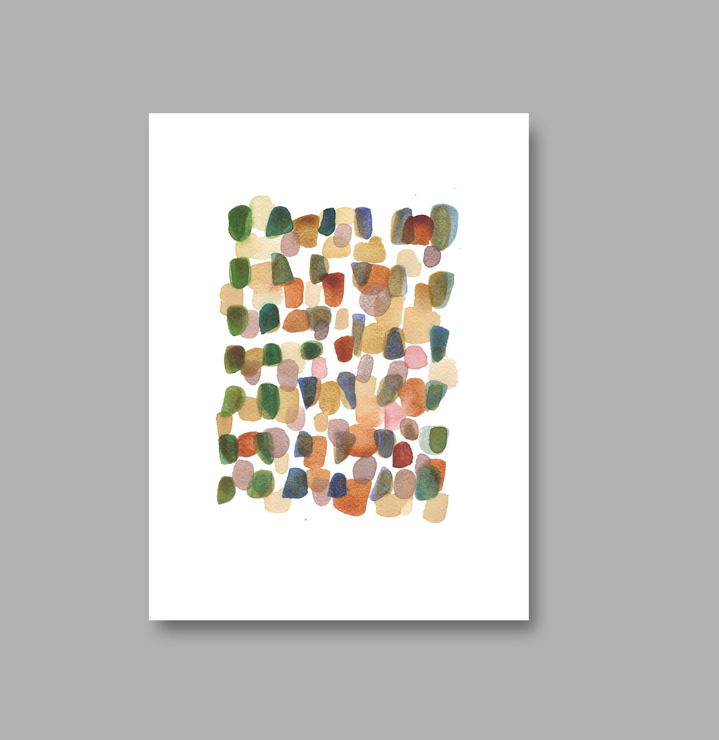 Fall Candy II original watercolor painting Abstract painting little painting modern home decor