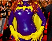 Latex Cosplay: Batgirl from the original Batman TV series