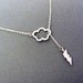 Lightning Cloud Lariat Necklace in Silver- sexy, sophisticated, spring summer style, available in gold, original design by ACutieChick.