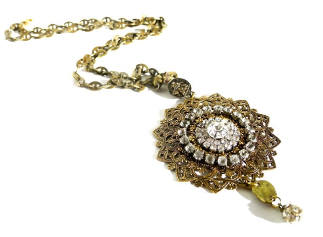 Necklace, Vintage Statement Pendant, Angel by Dabchick Vintage Gems