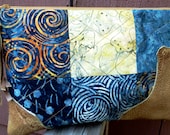 Clutch Purse,  Batik Fabric Purse,  Handmade Clutch Bag,  Zippered Handbag
