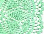Christmas gift, Crochet doily, lace doilies, table decoration, crocheted doilie, center piece, hand made, table runner, napkin, mint green
