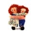 Vintage 1970's Knickerbocker HUGGING Raggedy Ann & Andy Dolls