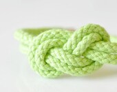 Double 8 Infinity Knot Bracelet - Lime Green