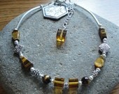 Medical Alert Jewelry - Multiple Sclerosis, Asthma, Diabetes, Allergies, Heart, Penicillin, Peanut or Seizures - Tiger Eye Gemstones