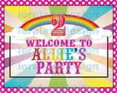 DIY Printable Rainbow Birthday Yard Sign Il_170x135