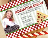 Pizza Party Printable Invite for Baby Shower or Birthday Party DIY Invitation by BeeAndDaisy Il_170x135