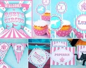 Circus Party Decorations Carnival Decorations HUGE PARTY SET - as seen on Amy Atlas Gwynn Wasson Printables