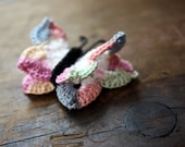 Hand Crocheted Butterfly Magnet in Pastel Colors