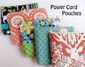 Power Cord Pouch for Laptop, iPad, Kindle Sleeve - Choose Your Own Fabric