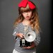Retro Pin Up Red Bow Fascinator/Headpiece with Veil - 'Minx'