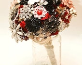 Deposit on a Red and Black Themed Vintage Brooch Bouquet