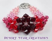 Red Ombre Swarovski Crystal Bracelet