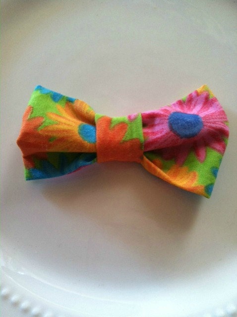 Bowtiful Hair Clip (neon floral)
