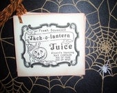 Halloween Tags - Jack-o-lantern Juice Label - Pumpkin  - Set of Six