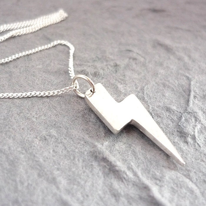 Sterling Silver Lightning Bolt Handmade Pendant