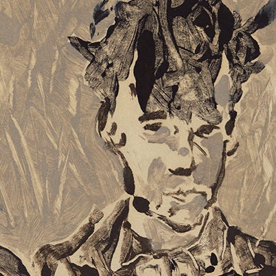 Jesus and Mary Chain portrait - 14 x 14 in. Monotype - JAMC