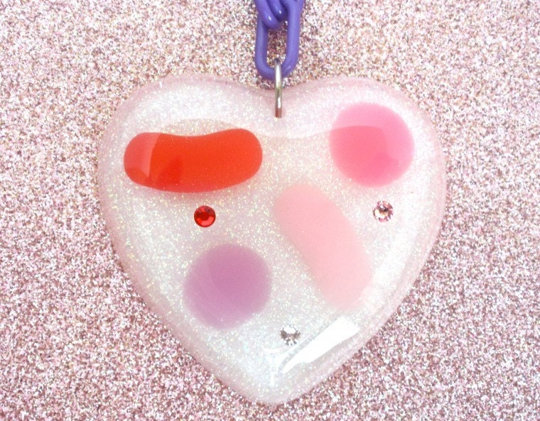 Resin Candy Sweets Heart Necklace