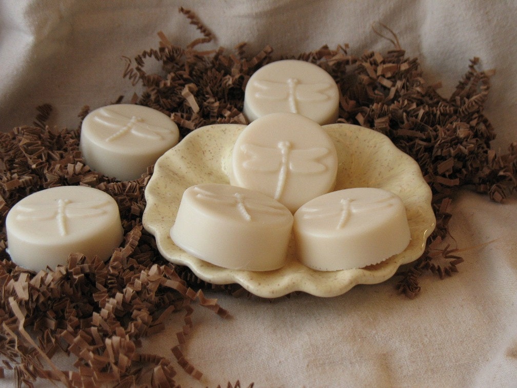 Woodsy scented guest soaps in a Dragonfly design (set of six)