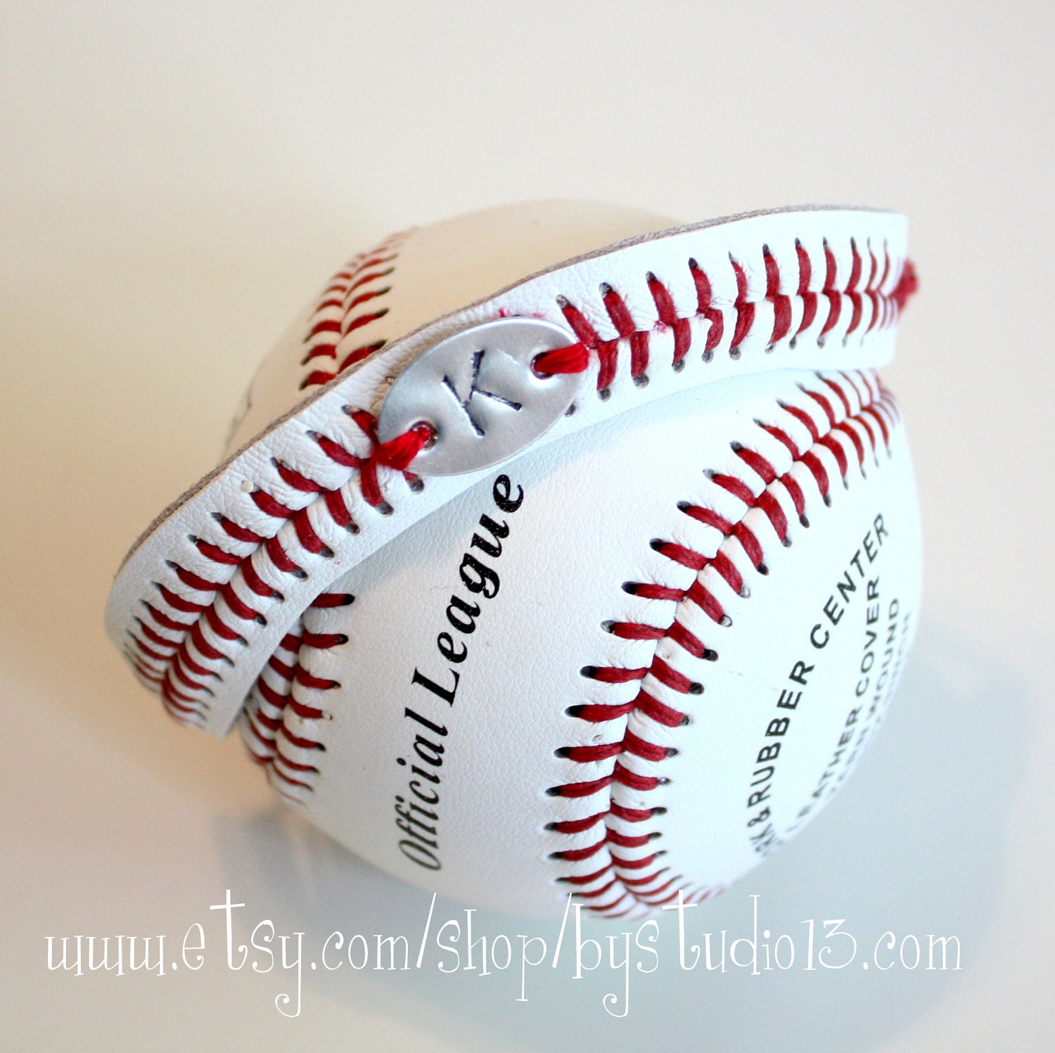 THE ORIGINAL Baseball Bracelet - Hand Stamped Monogram or Number