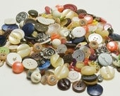 Buttons - Small, Colorful, Assortment, Vintage