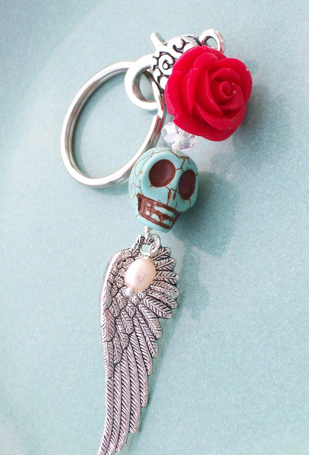 Day of the Dead Sugar Skull Angel Pendant