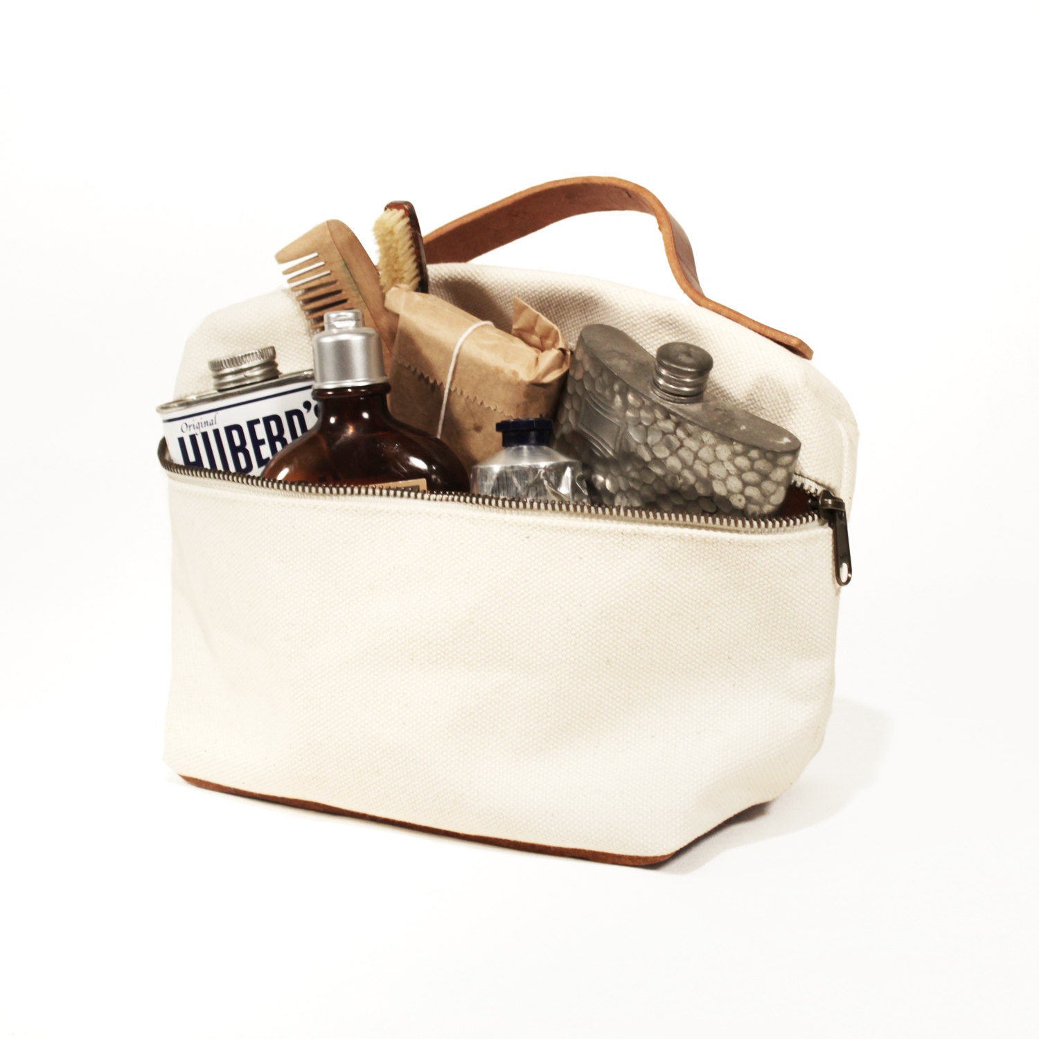 Dopp Kit - Natural and Brown