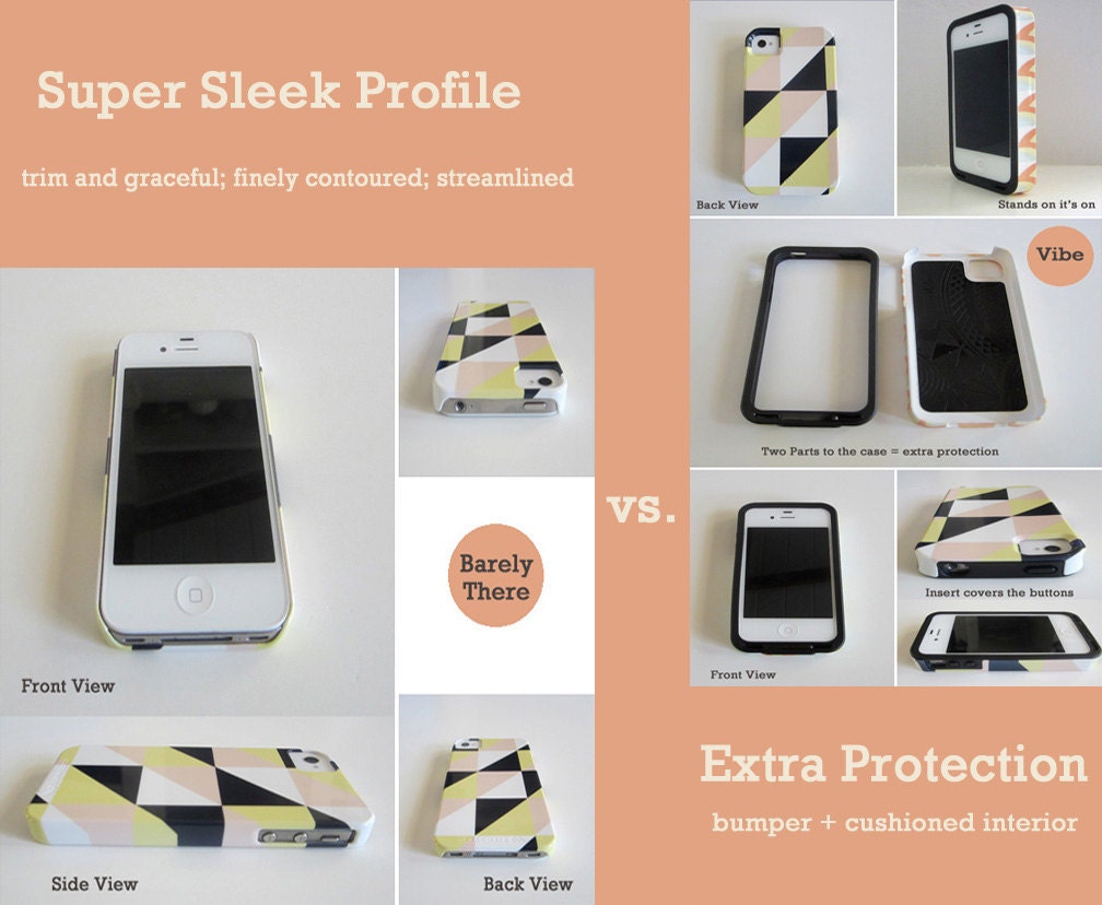 Modern Steps iPhone 4/4s case l iPhone 5 case l Pattern orange yellow pink gray geometric redtilestudio