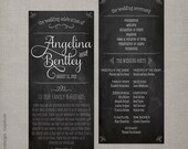Wedding Program - Vintage Chalkboard 1
