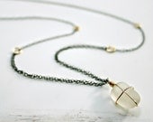 FOG - beach glass necklace
