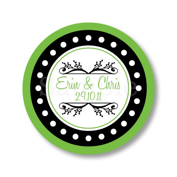 Custom Dotted Stickers for Wedding or Party Favors Il_170x135