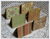 Mini Cards for Thank YOU GREETING Labels Gifts 2 1/2 x 2 1/2 vintage variety set of 6