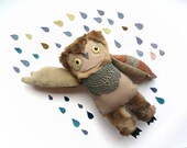 Brian  owl,  soft art toy by Wassupbrothers