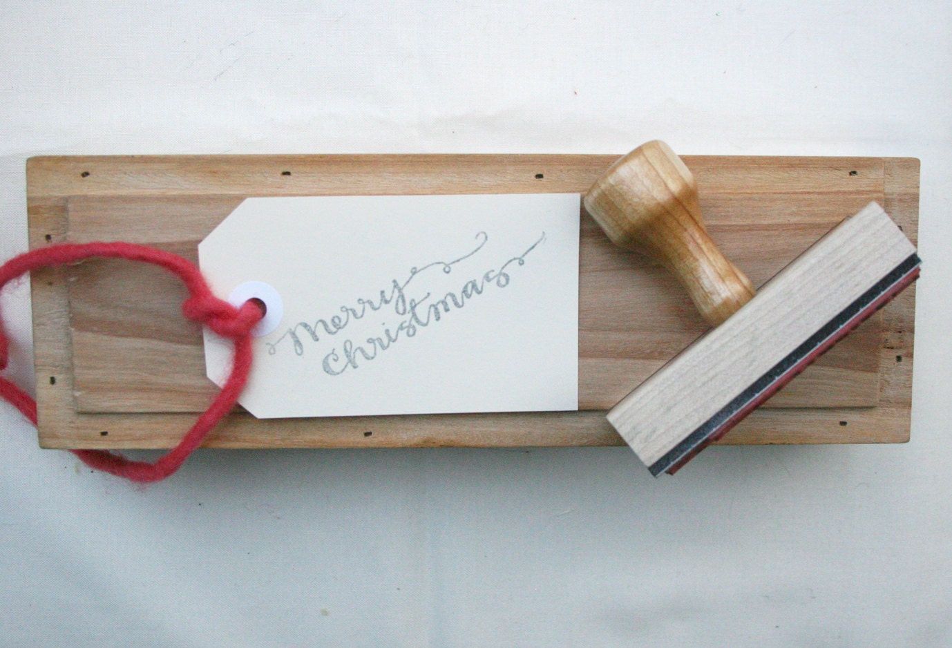 Merry Christmas Stamp for Gift Wrapping