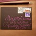 Wedding Calligraphy - Fun, Quirky Chocolate Brown Envelope Addressing