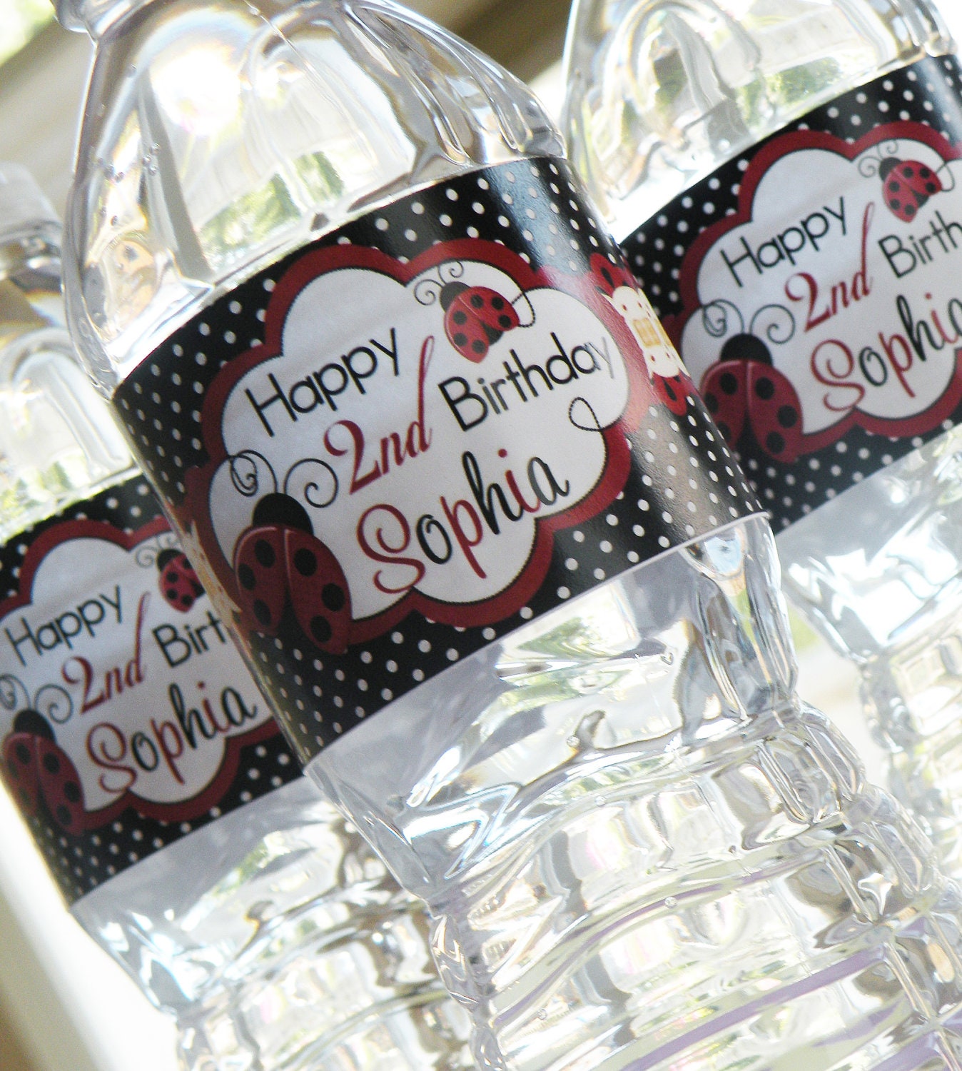 Ladybug Water Bottle Labels - DIY Party Favor - You Print Il_570xn