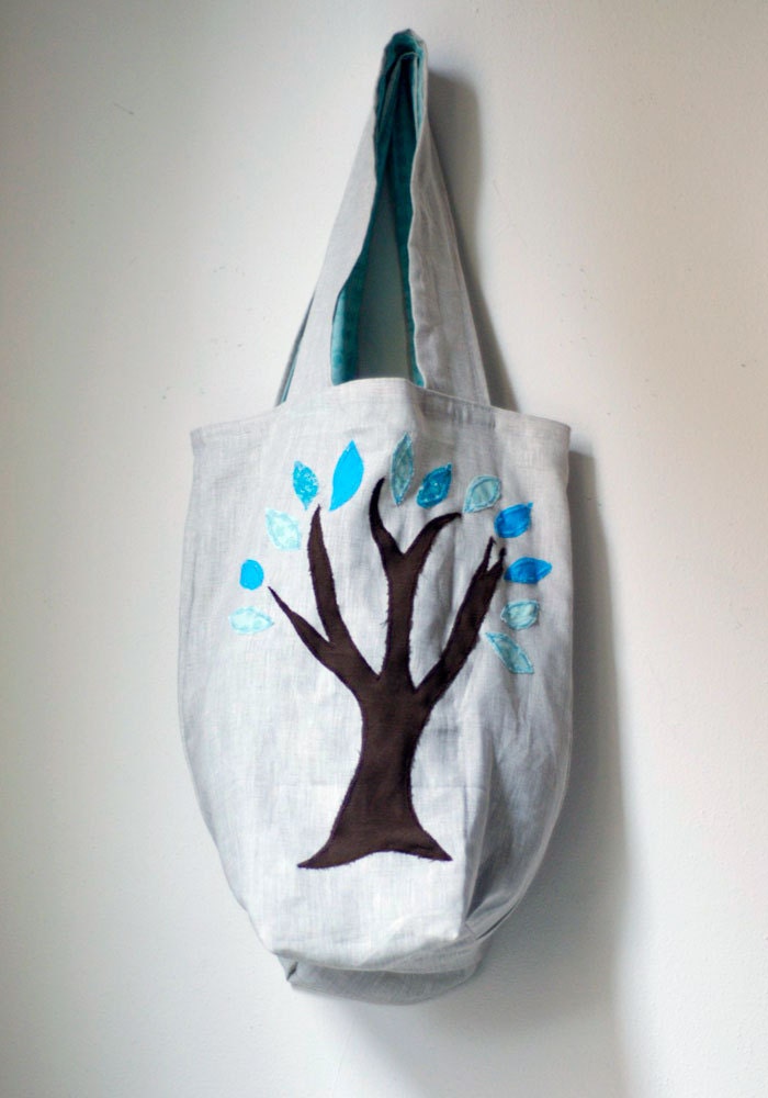 Winter Tree Bag Linen