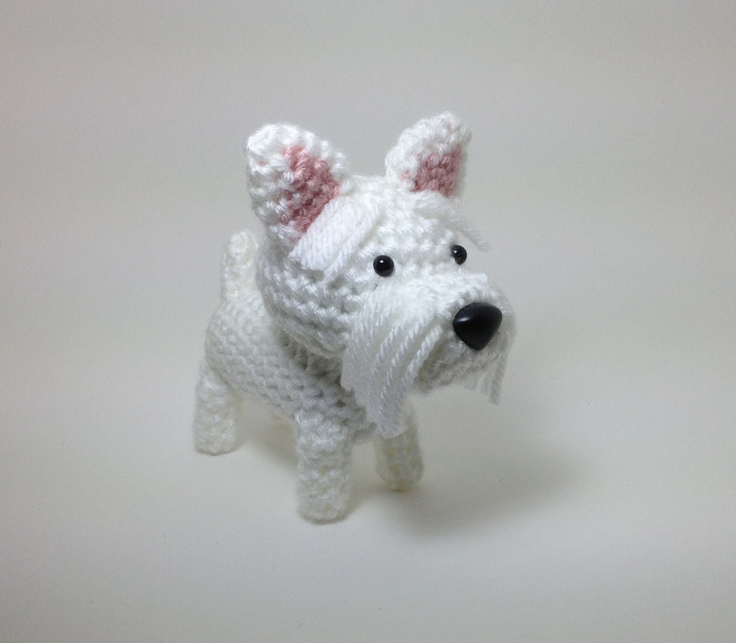 Westie Amigurumi Dog West Highland Terrier Crochet Puppy Stuffed Animal Plush Doll / Made to Order