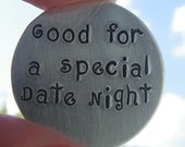 Handstamped Love Token Make it your own with a short message of your choice. Perfect Golf Ball Marker or Love Coupon.