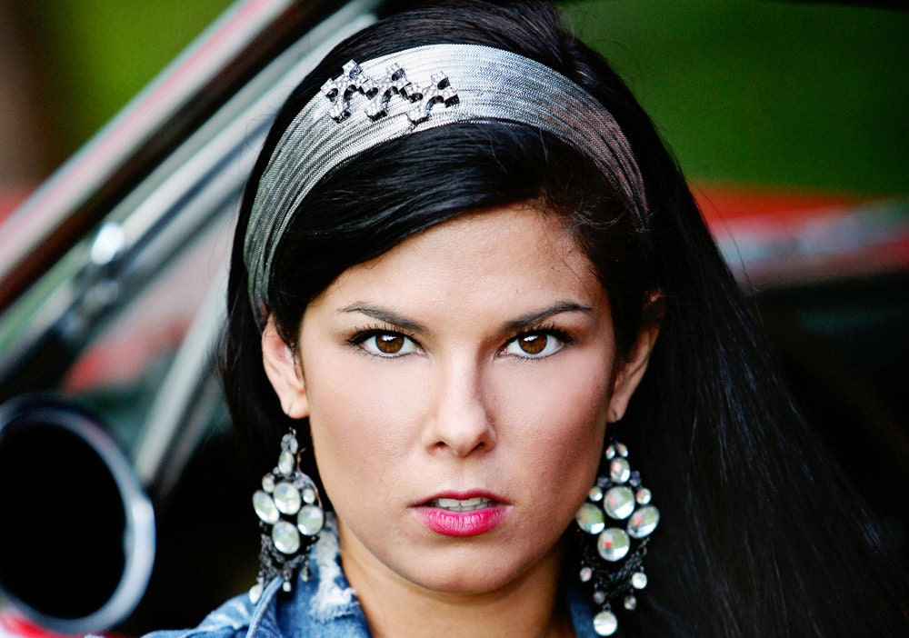 Silver Triple Cross Headband