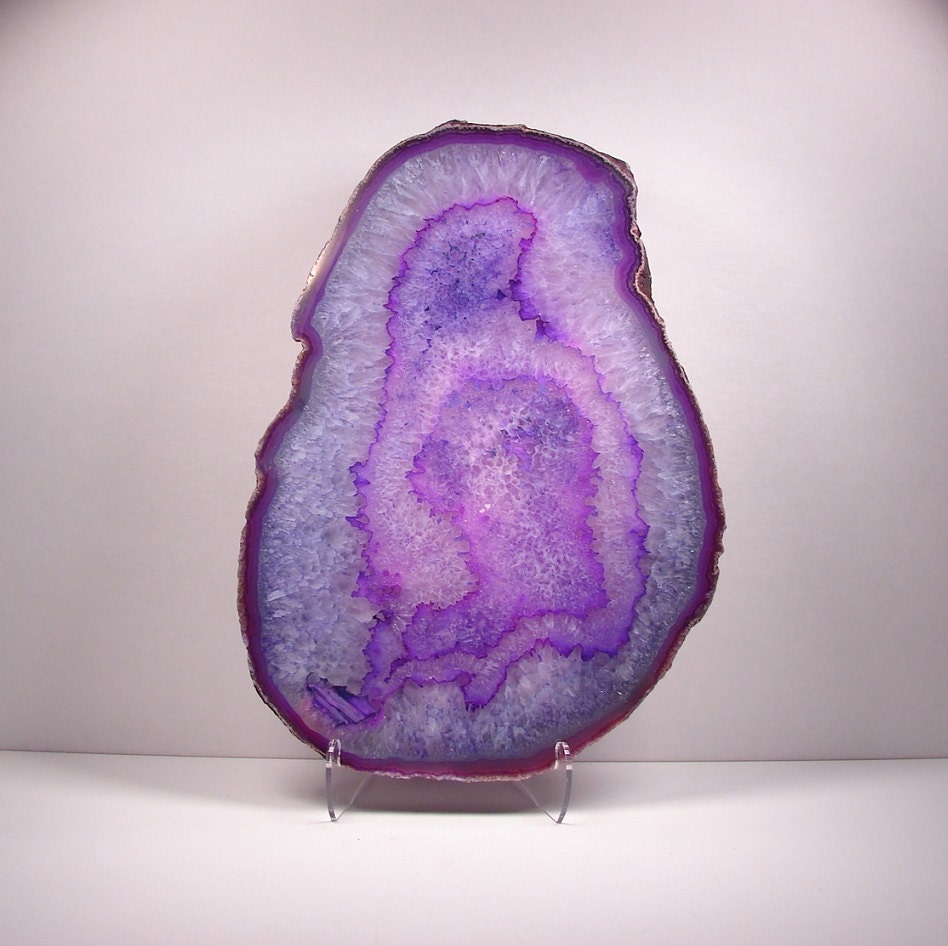 HUGE Picturesque Purple and White Brazil Quartz Crystal Geode Agate silce, art by Mother Nature, Nature's comfort Stones