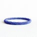 Indigo blue bangle bracelet  tiny seed beads stackable rope stack bracelet, minimalist dainty style