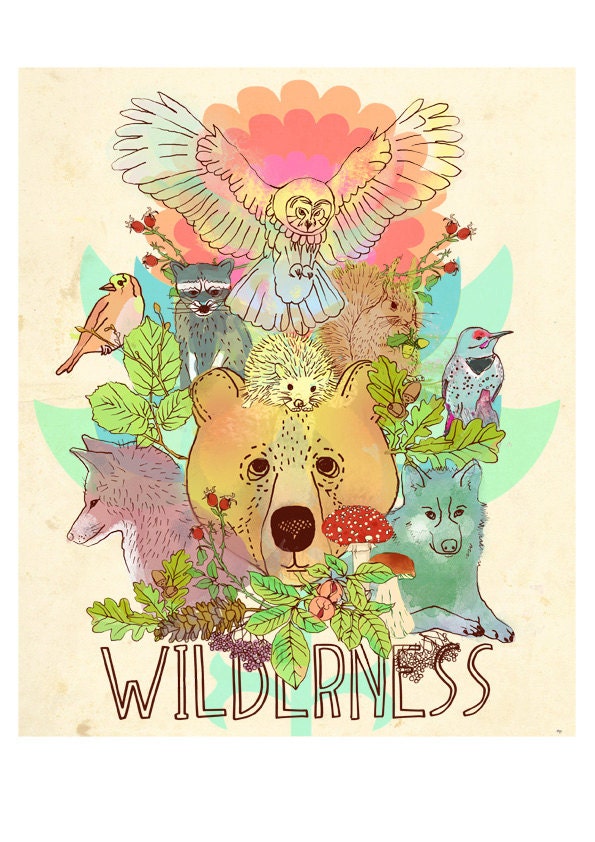 Wilderness-limited edition art print of my original illustration