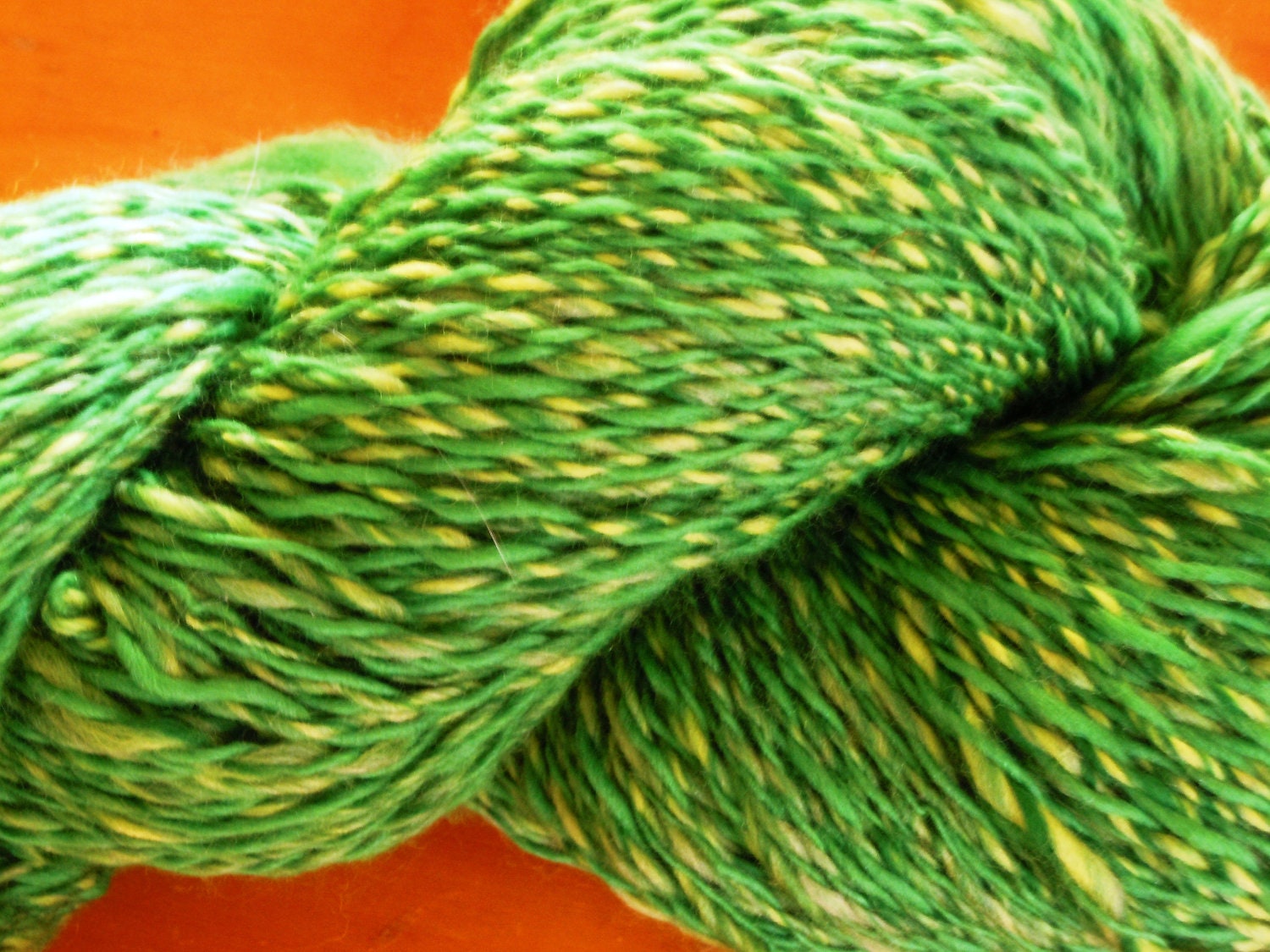 Meadow Grass, Handspun Yarn from Merino Wool